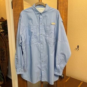 Men's Columbia PFG Long Sleeve Button Down, Size L